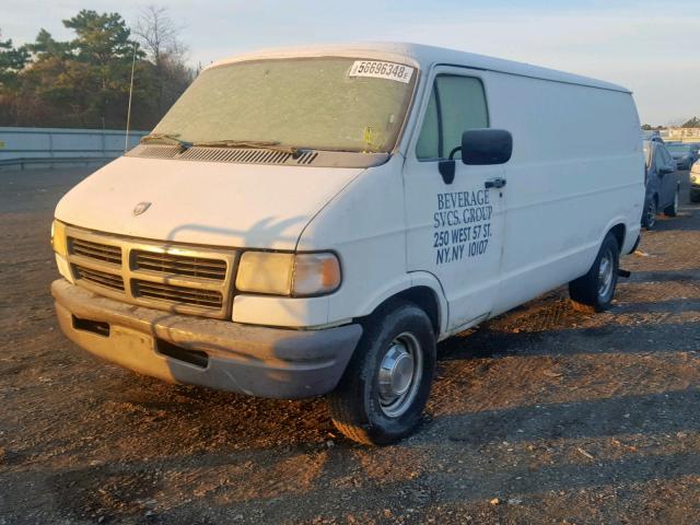 2B7HB11Y2VK511254 - 1997 DODGE RAM VAN B1 WHITE photo 2