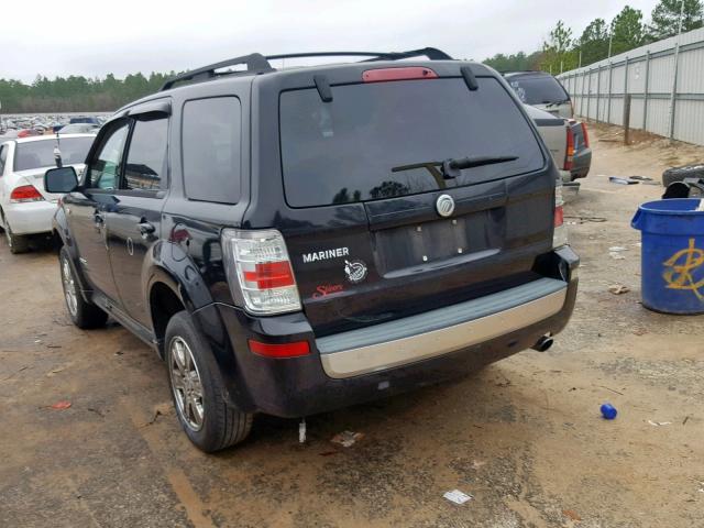 4M2CU81Z48KJ05597 - 2008 MERCURY MARINER BLACK photo 3