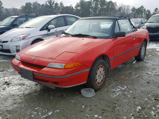 6MPCT01Z2M8621421 - 1991 MERCURY CAPRI RED photo 2