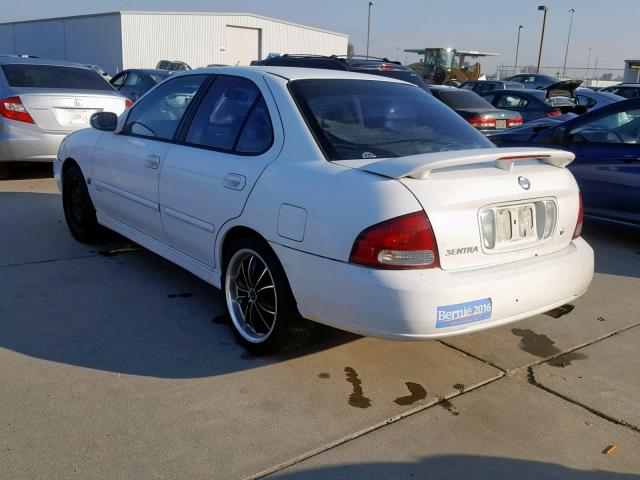 3N1AB51D43L721204 - 2003 NISSAN SENTRA SE- WHITE photo 3