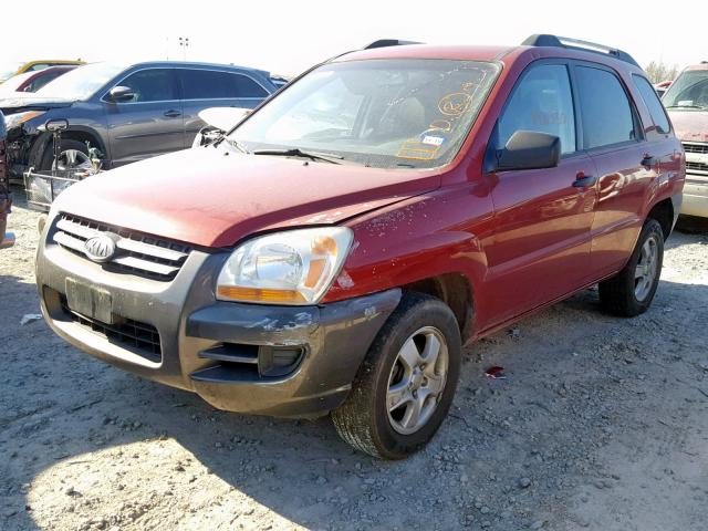 KNDJF724087458619 - 2008 KIA SPORTAGE L RED photo 2