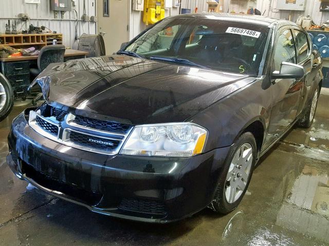 1B3BD4FB6BN626110 - 2011 DODGE AVENGER EX BLACK photo 2