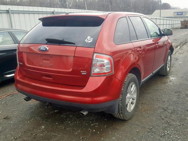 2FMDK48C08BA54910 - 2008 FORD EDGE SEL RED photo 4