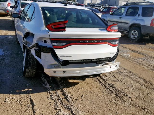 1C3CDFFA3GD816213 - 2016 DODGE DART SXT S WHITE photo 9