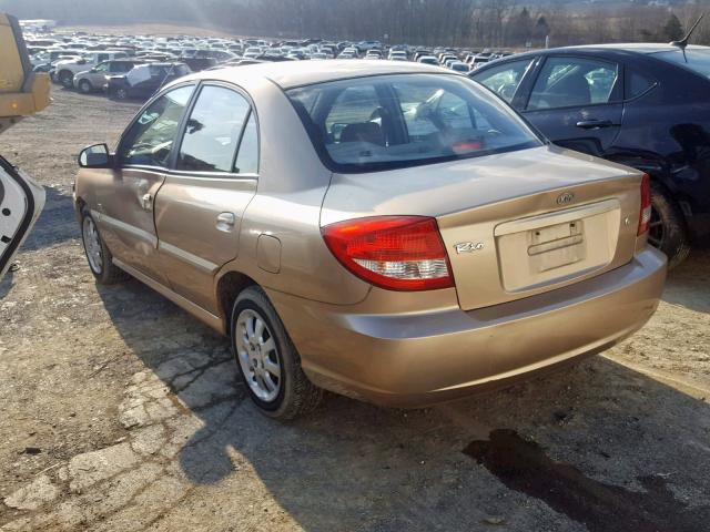 KNADC125546331227 - 2004 KIA RIO TAN photo 3