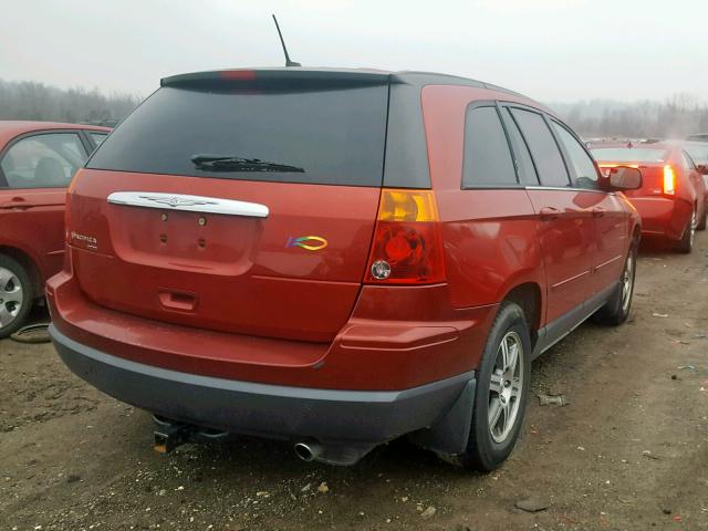 2A8GM68X58R101133 - 2008 CHRYSLER PACIFICA T RED photo 4