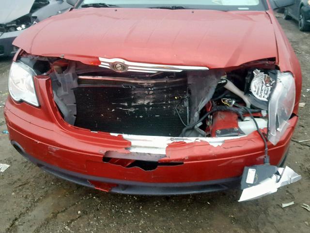 2A8GM68X58R101133 - 2008 CHRYSLER PACIFICA T RED photo 9