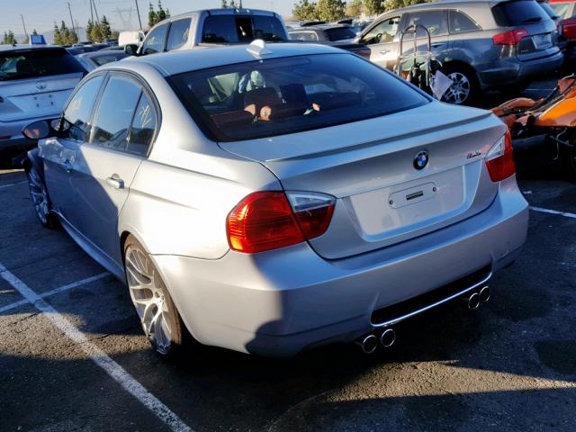 WBSVA935X8E215942 - 2008 BMW M3 SILVER photo 3