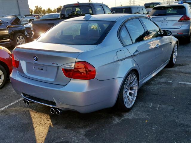 WBSVA935X8E215942 - 2008 BMW M3 SILVER photo 4