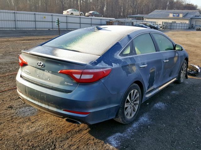 5NPE34AF8HH436648 - 2017 HYUNDAI SONATA SPO BLUE photo 4