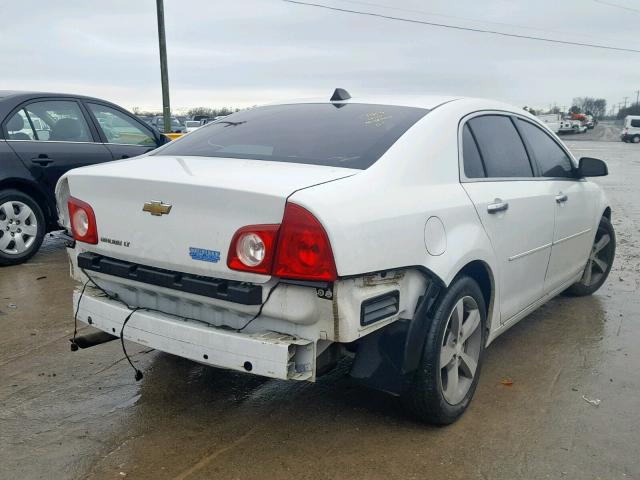 1G1ZC5EUXCF268443 - 2012 CHEVROLET MALIBU 1LT WHITE photo 4
