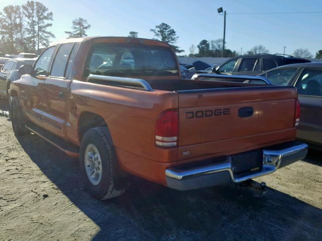 1B7GL2AXXYS646921 - 2000 DODGE DAKOTA QUA ORANGE photo 3