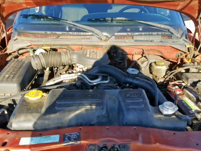 1B7GL2AXXYS646921 - 2000 DODGE DAKOTA QUA ORANGE photo 7