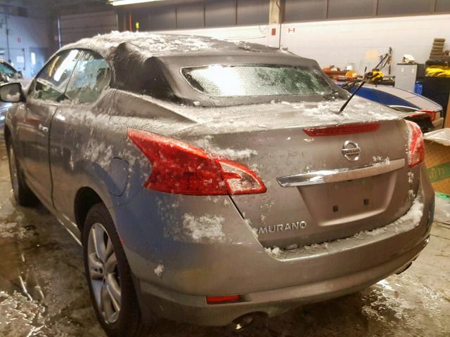 JN8AZ1FY4BW002898 - 2011 NISSAN MURANO CRO SILVER photo 3