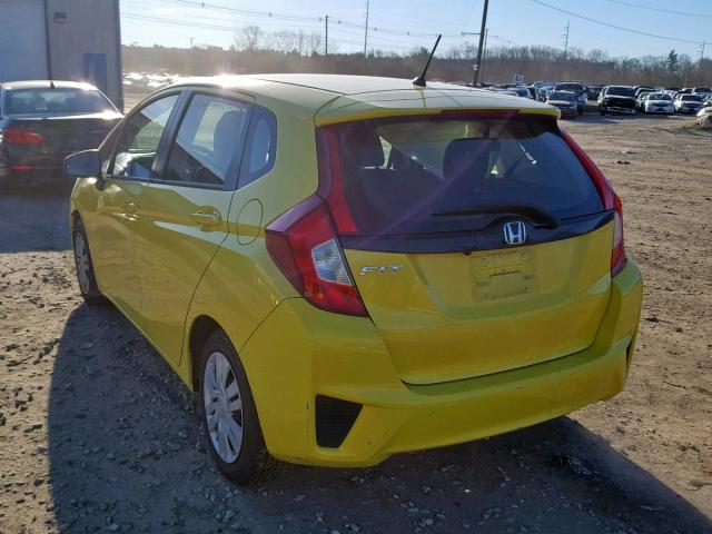 JHMGK5H59GX002710 - 2016 HONDA FIT LX YELLOW photo 3