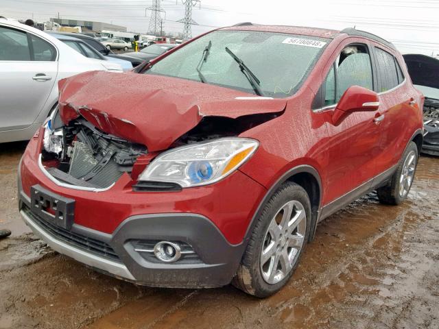 KL4CJCSB3GB692869 - 2016 BUICK ENCORE RED photo 2