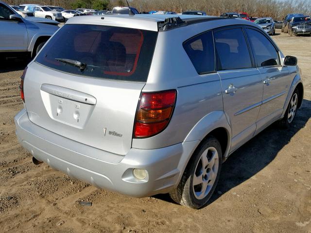 5Y2SL63885Z409368 - 2005 PONTIAC VIBE SILVER photo 4