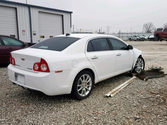 1G1ZE5EU0CF105469 - 2012 CHEVROLET MALIBU LTZ WHITE photo 4