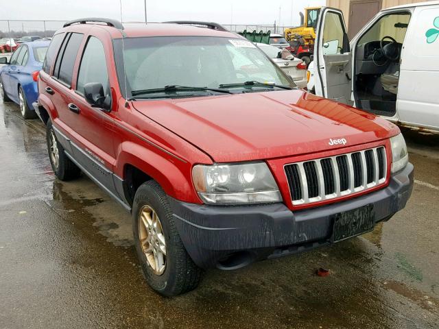 1J4GW48S64C177385 - 2004 JEEP GRAND CHER RED photo 1