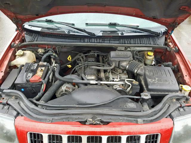 1J4GW48S64C177385 - 2004 JEEP GRAND CHER RED photo 7