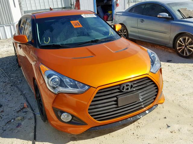 KMHTC6AE3DU151037 - 2013 HYUNDAI VELOSTER T ORANGE photo 1