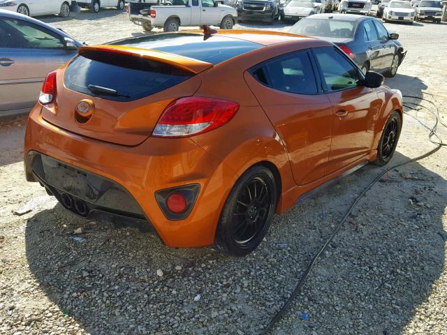 KMHTC6AE3DU151037 - 2013 HYUNDAI VELOSTER T ORANGE photo 4