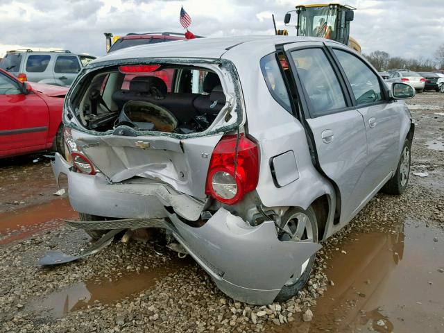 KL1TD6DE4AB131343 - 2010 CHEVROLET AVEO LS SILVER photo 4