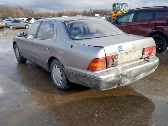 JT8UF22EXS0001596 - 1995 LEXUS LS 400 GRAY photo 3