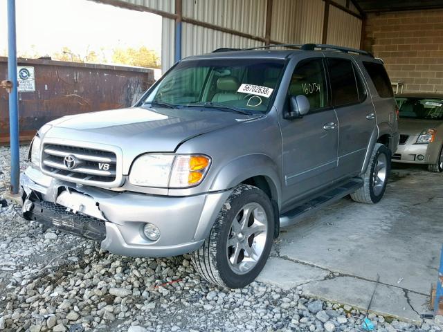 5TDZT38A03S176710 - 2003 TOYOTA SEQUOIA LI SILVER photo 2