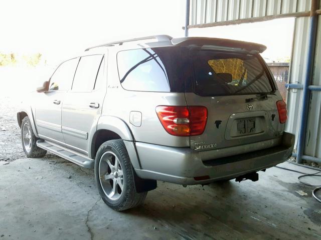 5TDZT38A03S176710 - 2003 TOYOTA SEQUOIA LI SILVER photo 3