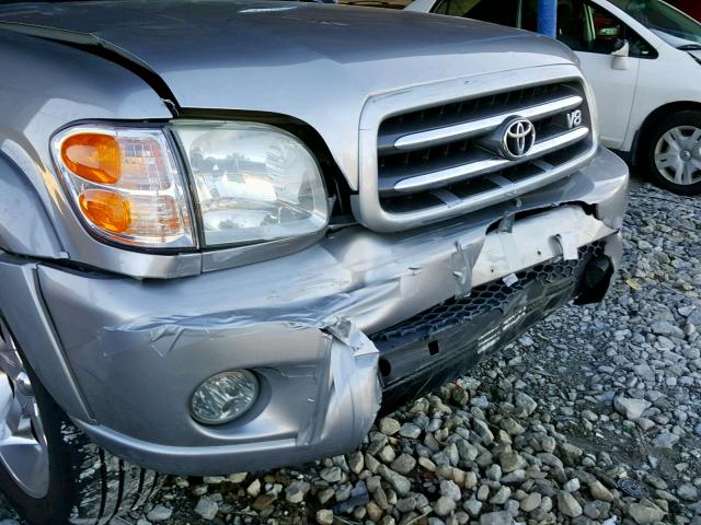 5TDZT38A03S176710 - 2003 TOYOTA SEQUOIA LI SILVER photo 9