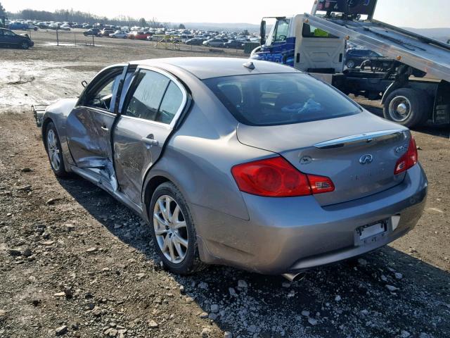 JNKCV61F59M352466 - 2009 INFINITI G37 SILVER photo 3