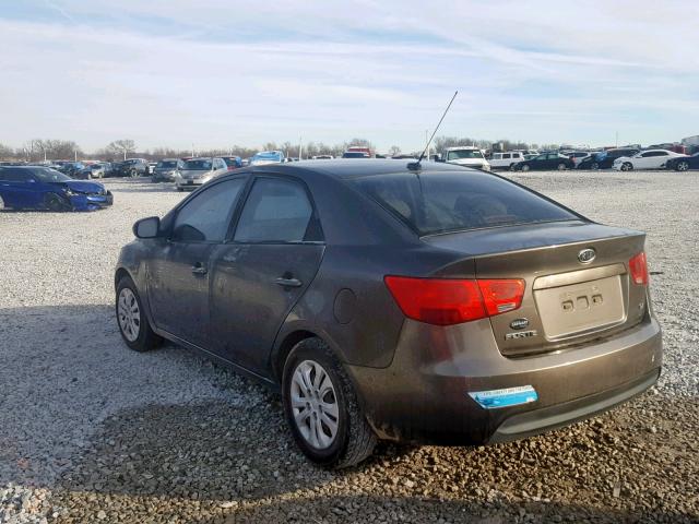 KNAFU4A27B5349150 - 2011 KIA FORTE EX GRAY photo 3