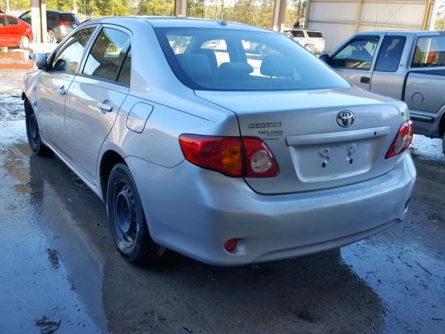 JTDBL40E09J001448 - 2009 TOYOTA COROLLA XL SILVER photo 3