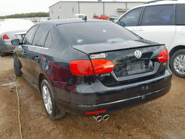 3VWLL7AJXBM091697 - 2011 VOLKSWAGEN JETTA TDI BLACK photo 3