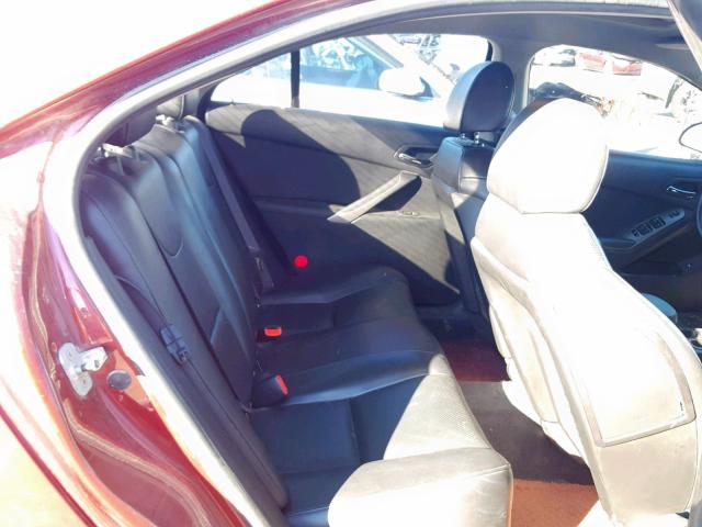 1G2ZM577684221607 - 2008 PONTIAC G6 GXP MAROON photo 6