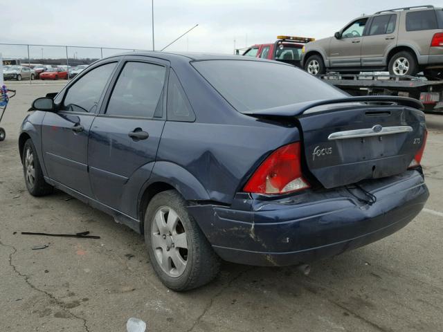 1FAFP38332W209907 - 2002 FORD FOCUS ZTS BLUE photo 3