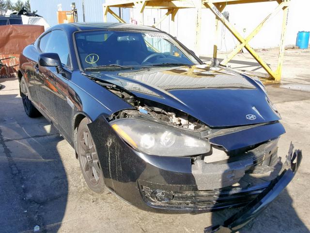 KMHHM66D88U265690 - 2008 HYUNDAI TIBURON GS BLACK photo 1