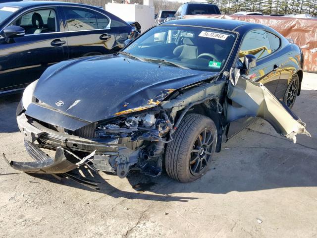 KMHHM66D88U265690 - 2008 HYUNDAI TIBURON GS BLACK photo 2