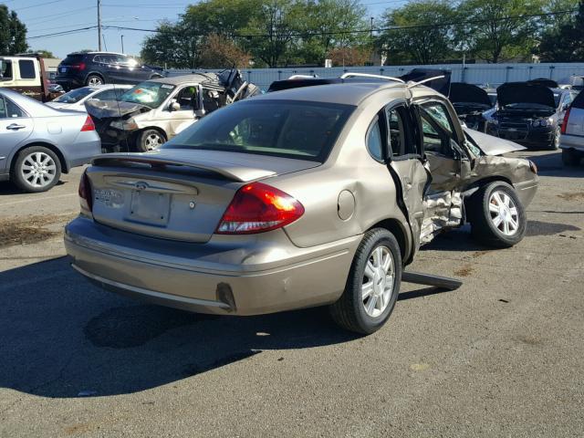 1FAFP56U77A175739 - 2007 FORD TAURUS SEL GOLD photo 4