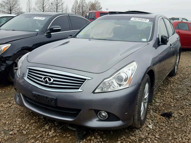 JN1CV6AR1DM760714 - 2013 INFINITI G37 SILVER photo 2