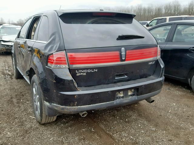 2LMDU68C98BJ06254 - 2008 LINCOLN MKX BLACK photo 3