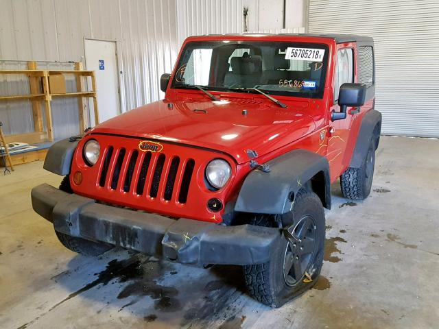 1J4FA24128L556868 - 2008 JEEP WRANGLER X RED photo 2