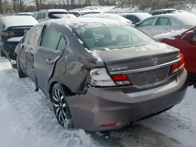 19XFB2F9XFE235382 - 2015 HONDA CIVIC EXL GRAY photo 3