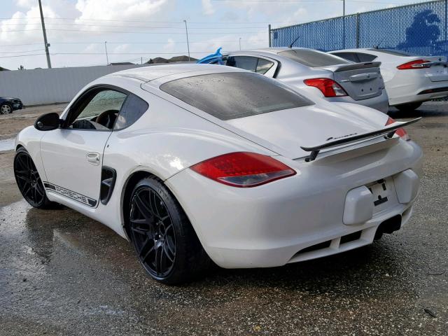 WP0AA2A81CS760335 - 2012 PORSCHE CAYMAN WHITE photo 3