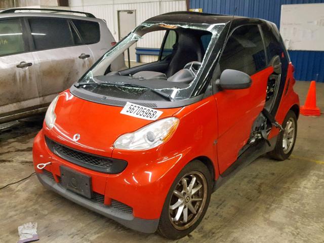 WMEEJ31X98K185523 - 2008 SMART FORTWO PUR RED photo 2