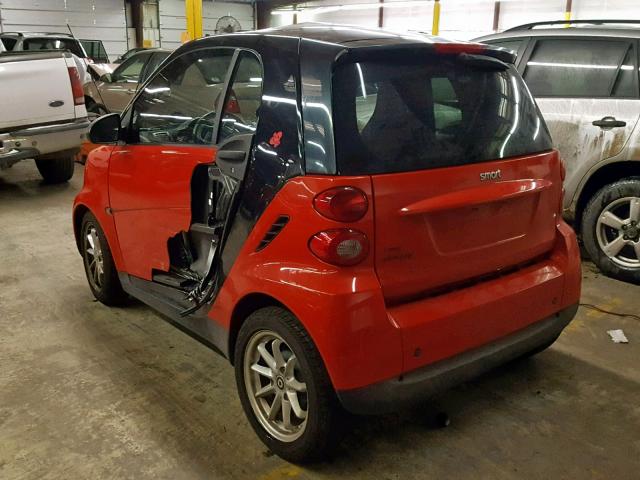 WMEEJ31X98K185523 - 2008 SMART FORTWO PUR RED photo 3