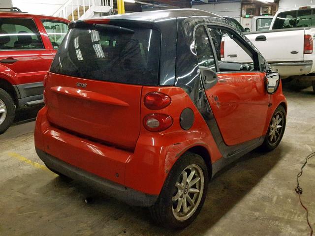 WMEEJ31X98K185523 - 2008 SMART FORTWO PUR RED photo 4