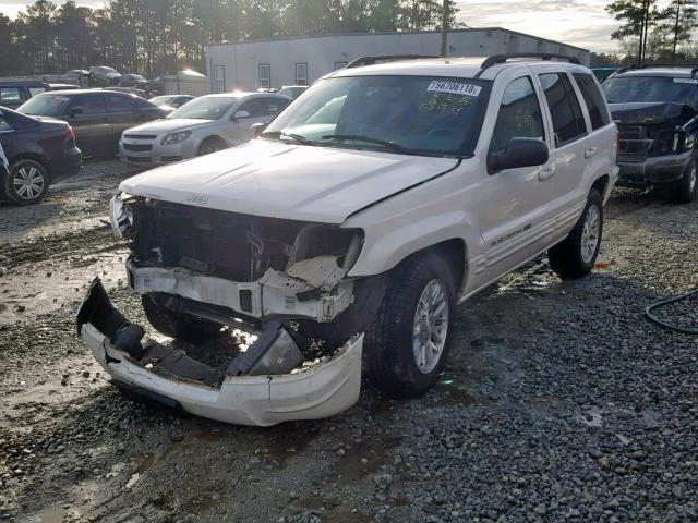 1J4GX58N44C257913 - 2004 JEEP GRAND CHER WHITE photo 2