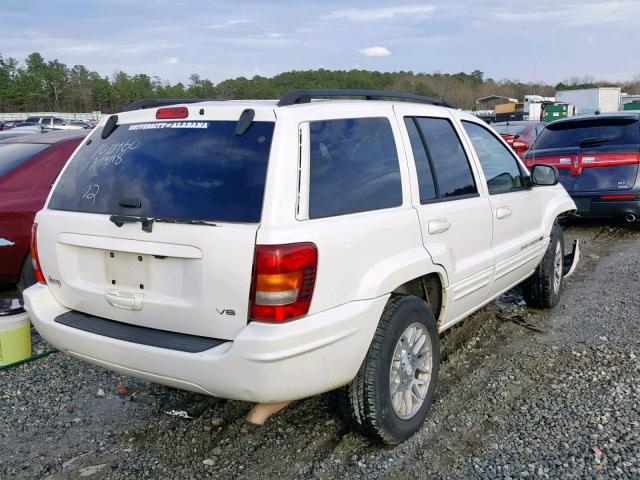 1J4GX58N44C257913 - 2004 JEEP GRAND CHER WHITE photo 4